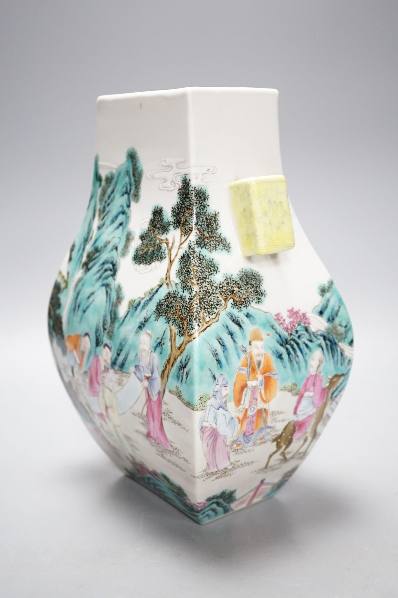 A Chinese famille rose arrow vase, Qianlong mark, 26cm